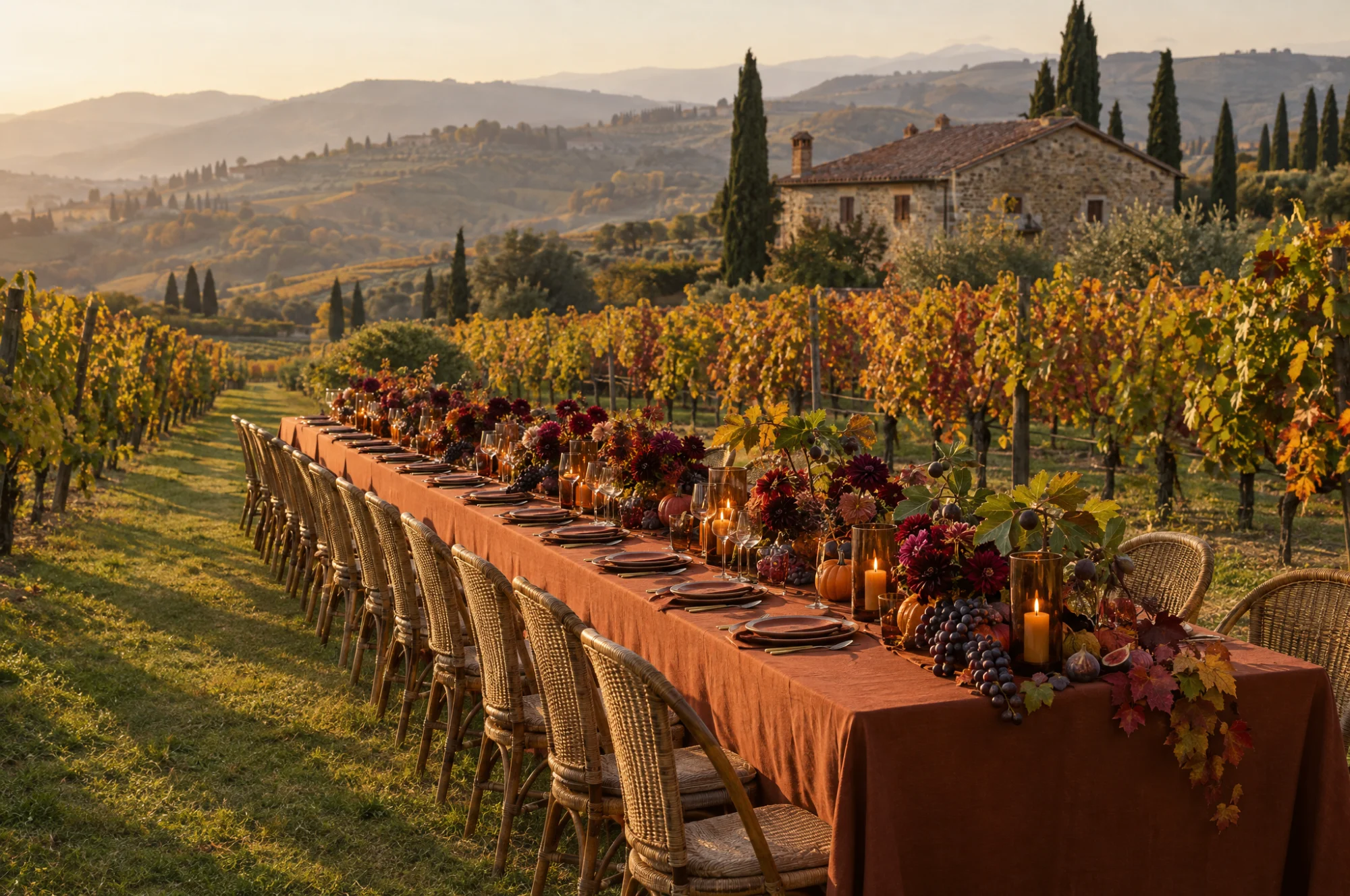 Tavola d'autunno tra i vigneti della Valpolicella